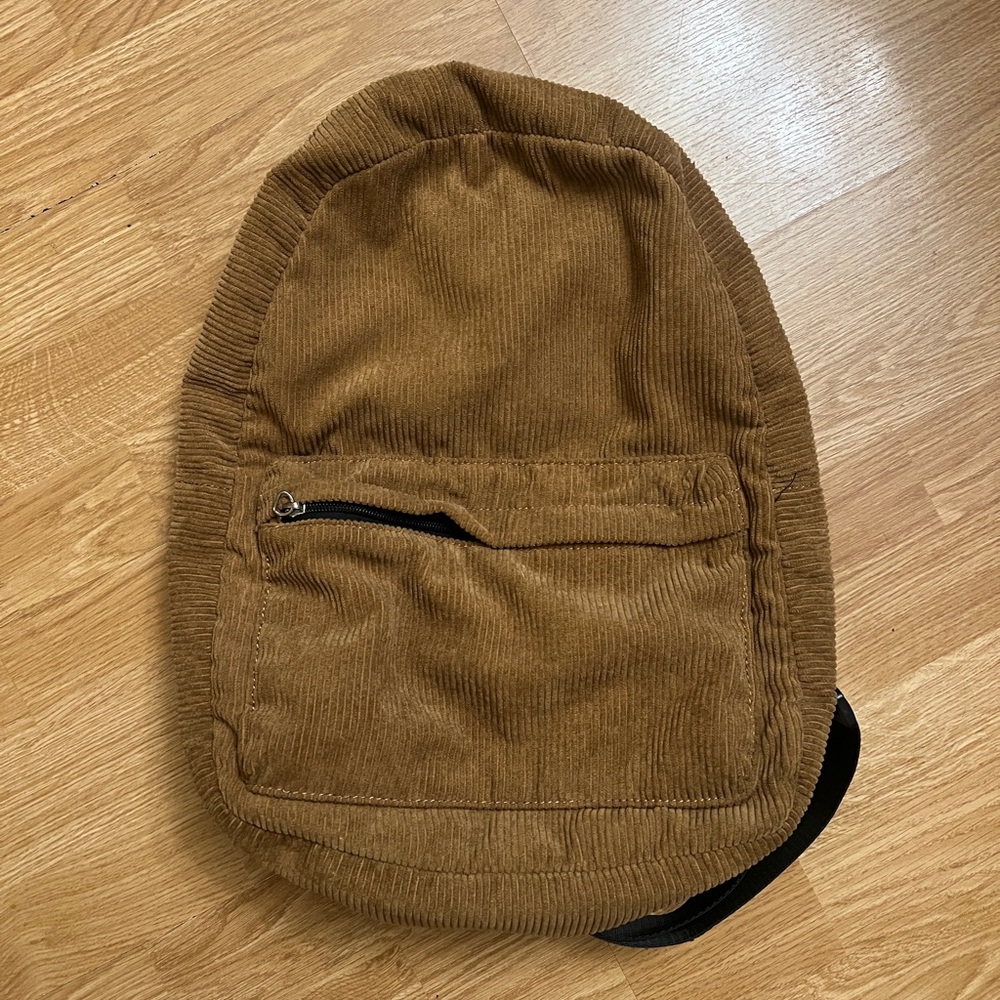 Brown Corduroy Backpack